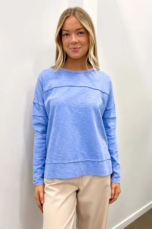 Jayne Throw On Top Light Blue French