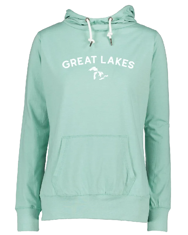 Women's Great Lakes Funnel Neck Hooded Long Sleeve Sporty Women's Tennis