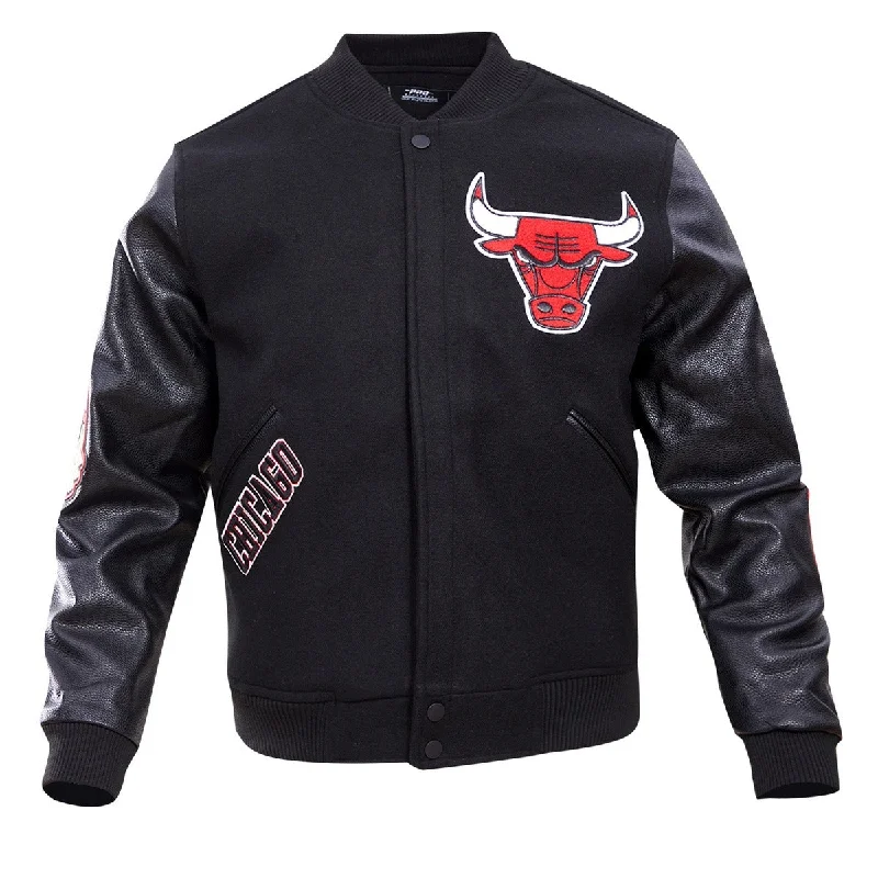 NBA CHICAGO BULLS CLASSIC WOOL MEN'S VARSITY JACKET (BLACK)