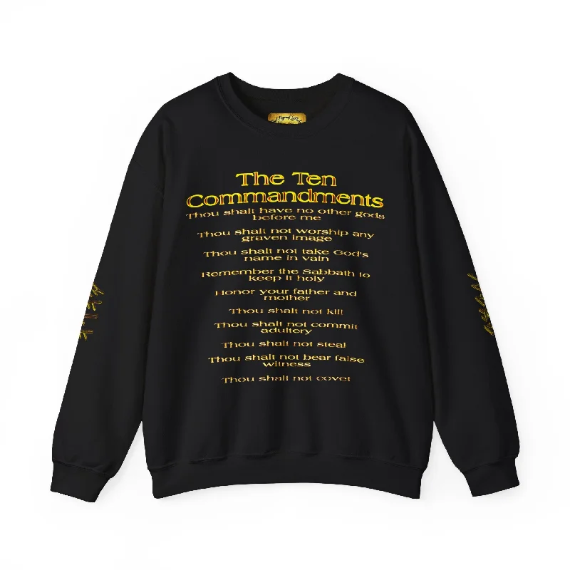 Ten Commandments 01 Designer Gildan Unisex Heavy Blend Sweatshirt (12 colors) Monochromatic Office Style