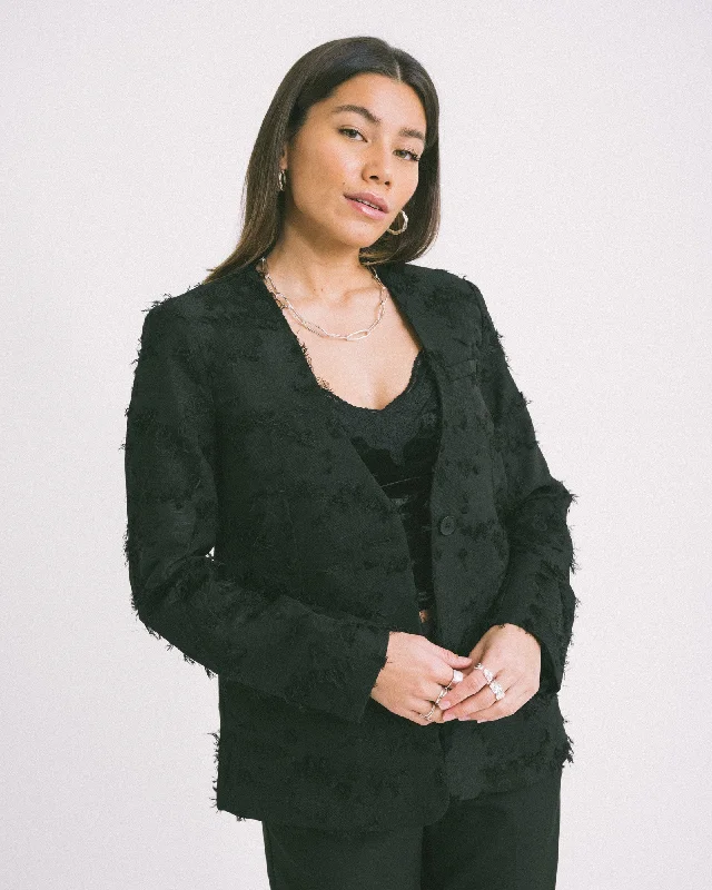 Augustina Loose Blazer Black Rugged Women's Outdoor 