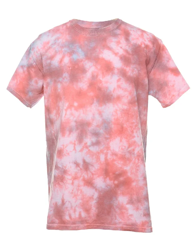Classic Pink Tie Dye T-Shirt - M Contemporary 