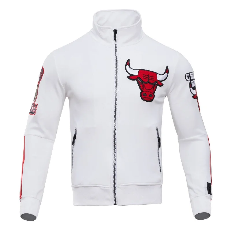 NBA CHICAGO BULLS CLASSIC MEN'S TRACK JACKET (WHITE) Stylish Women's Tropical 