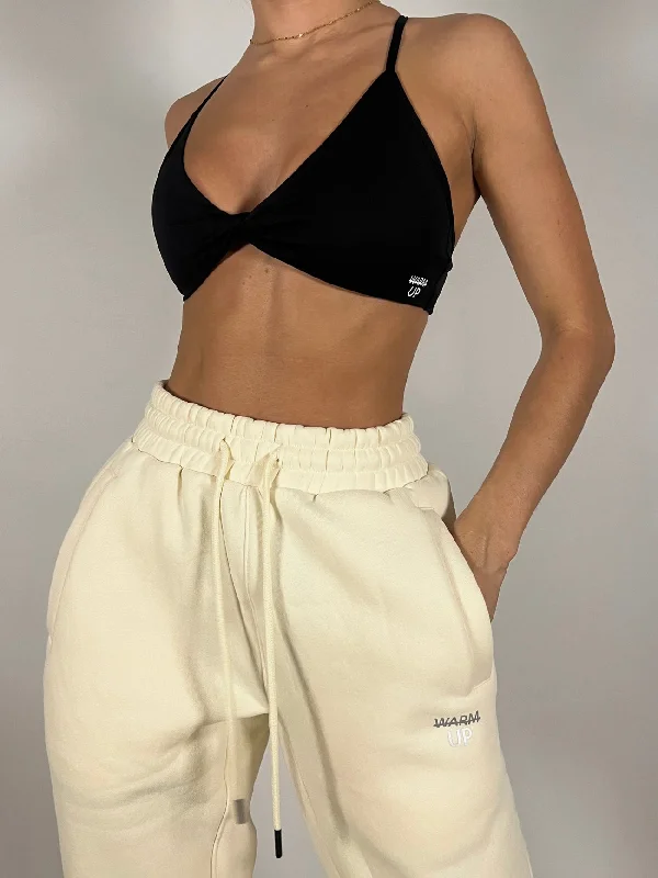 Jet Black Knot Sports Bra Stylish Women's Neon