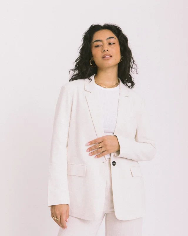 TILTIL Britt Linen Blazer Beige Artistic Women's Avant - 
