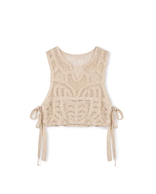 Crochet V-neck Vest