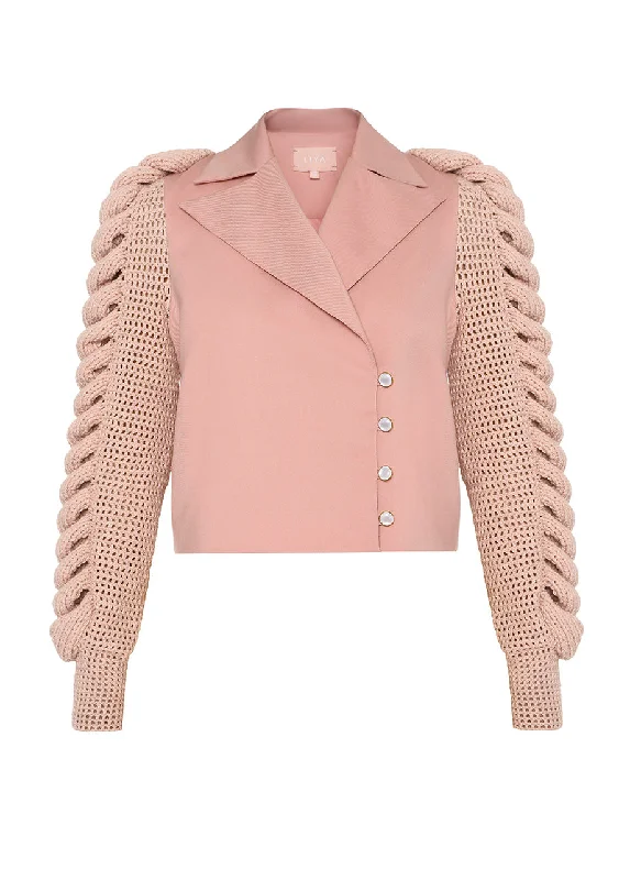 COR DE ROSA STATEMENT SLEEVES BLAZER Minimalist Women's Casual