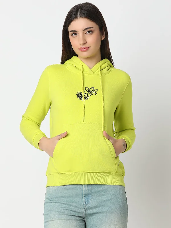 Spykar Bitter Lemon Regular Fit Full Sleeves Sweatshirt For Women Refined Women's Classic 