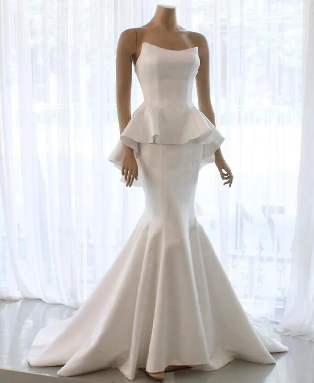 Elegant Mermaid Affordable Simple Design Bridal Long Wedding Dresses, BH91227 Traditional Women's Elegant Mermaid Affordable Simple Design Bridal Long Wedding Dresses, BH91227 Traditional Women's
