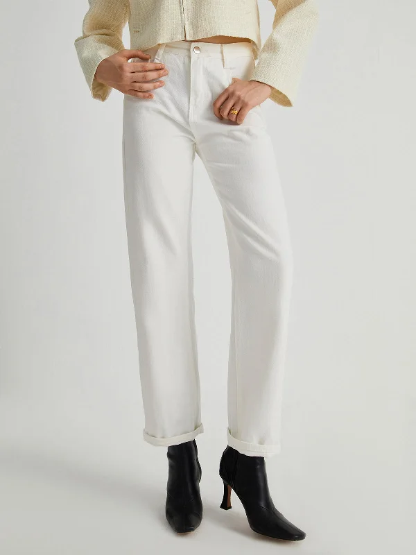 BerryBetty - Denim Straight Leg Ankle Jeans Trendy Women's Oversized