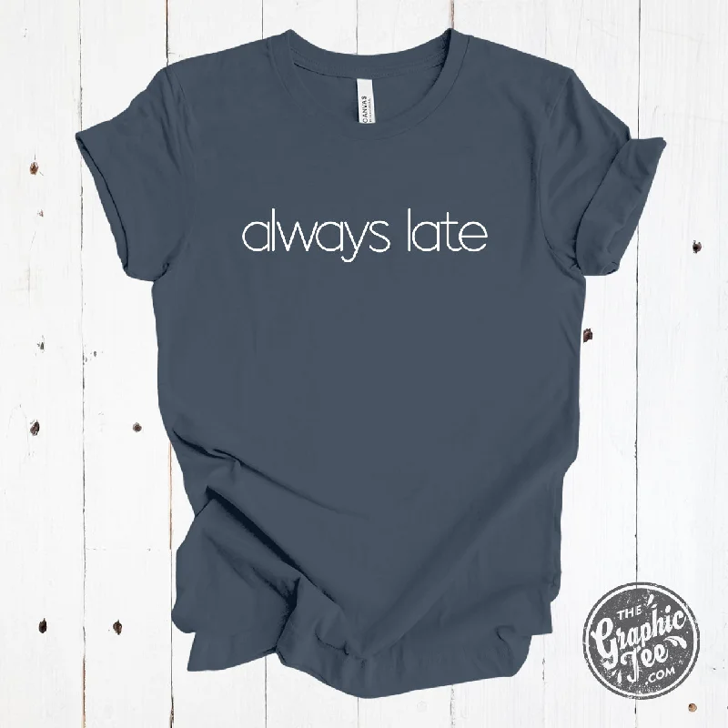 Always Late Vintage Navy Short Sleeve Tee Vacation