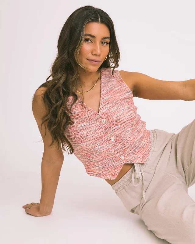 TILTIL Maud Gilet Melange Pink Street