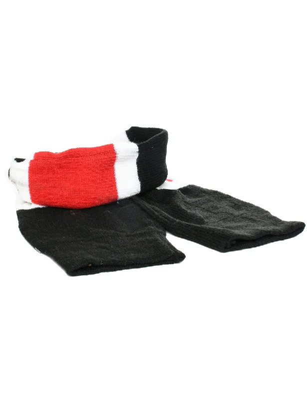 Colour Block Winter Scarf - M Cool Women's Distressed