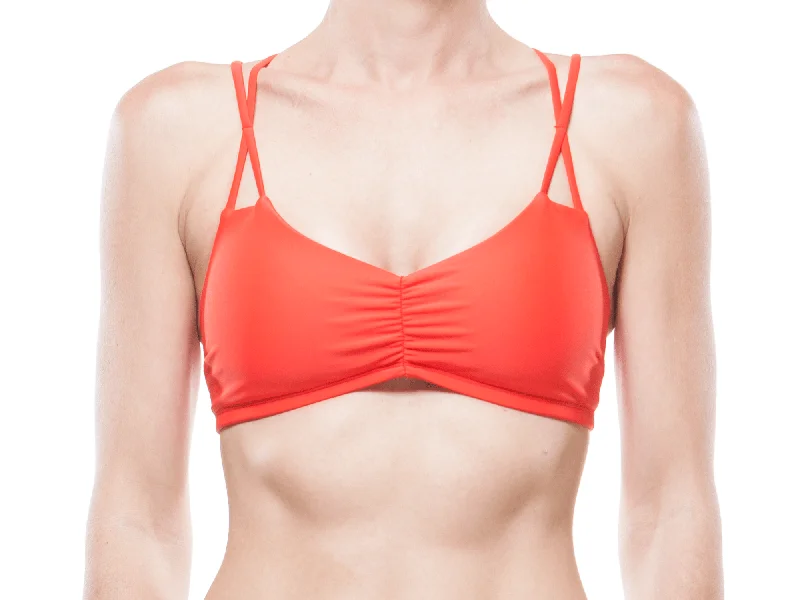 Tangerine | X Strap Swim Top Polished Women's Silk