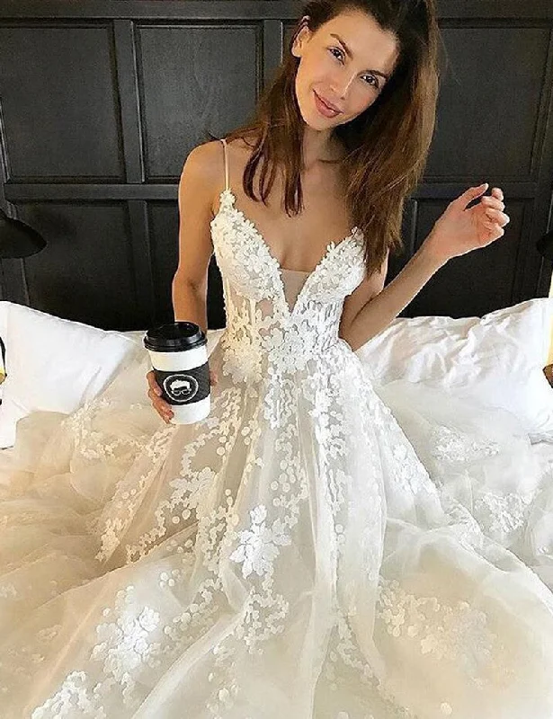 Spaghetti Straps Wedding Dress,Lace Wedding Dress,Charming wedding Dress,Gorgeous Wedding Dress,PD00132 Disco Spaghetti Straps Wedding Dress,Lace Wedding Dress,Charming wedding Dress,Gorgeous Wedding Dress,PD00132 Disco