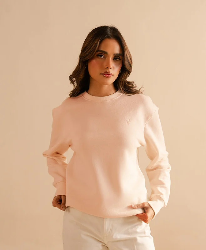 Baby Pink Sweatshirt (Women) Refined Women's Velvet