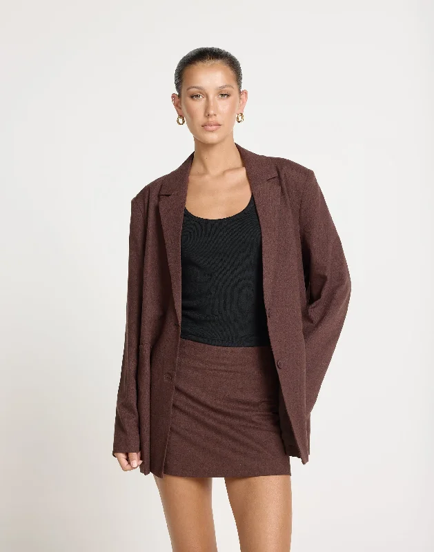 Bradshaw Blazer (Chocolate) Traditional Women's Wool