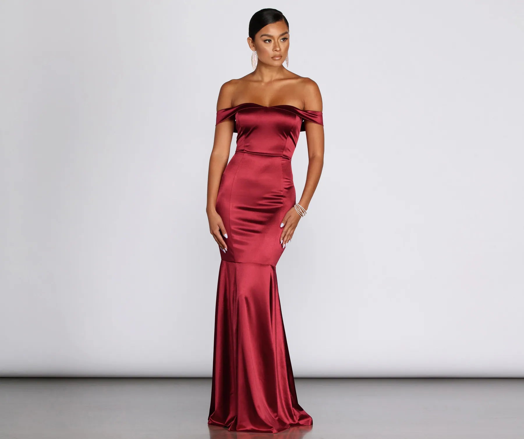 Jayden Satin Mermaid Formal Dress Athletic Women's High - 