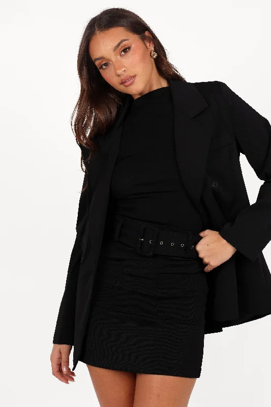 Juliette Blazer - Black Sleek Women's Metallic