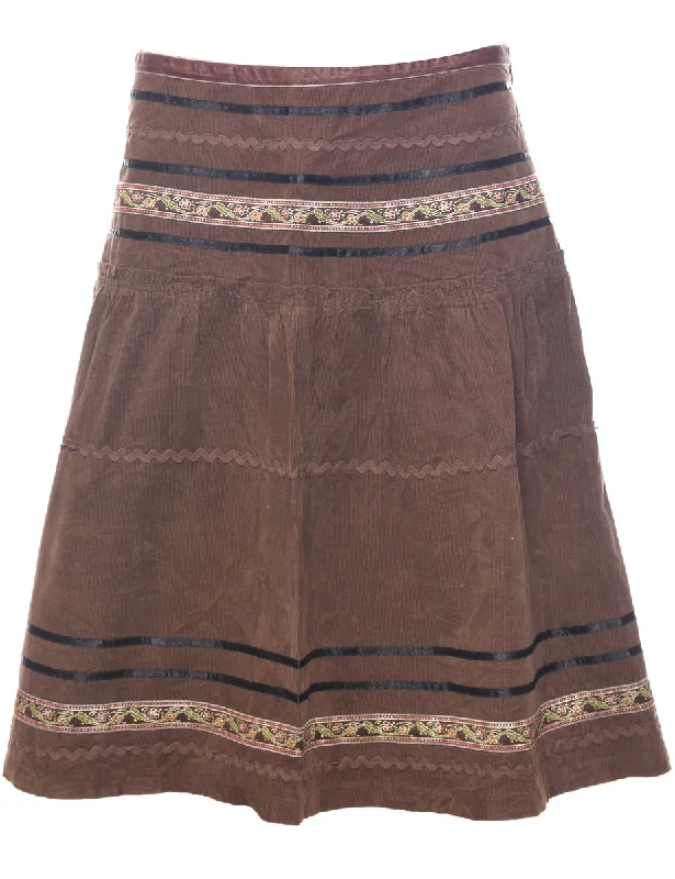 Cherokee A-line Skirt - M Cool Women's Distressed