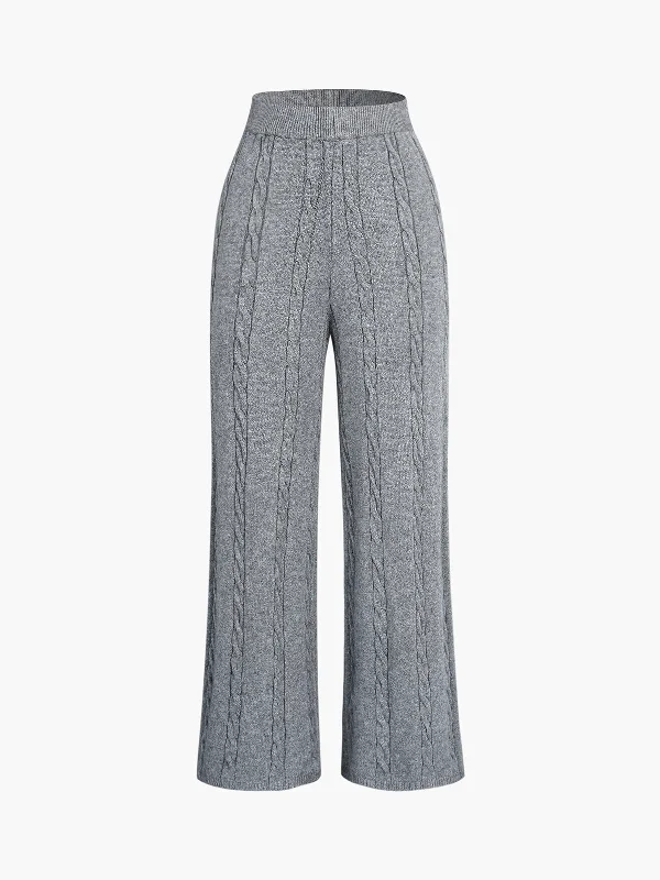 BerryBetty - Cable Knit Pants Vintage Women's 1970S 