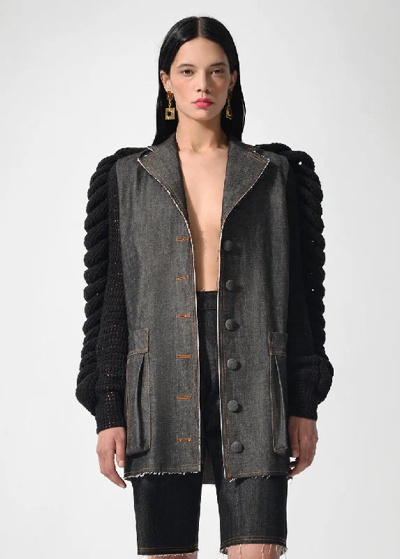 DENIM STATEMENT BLAZER Refined Women's Velvet