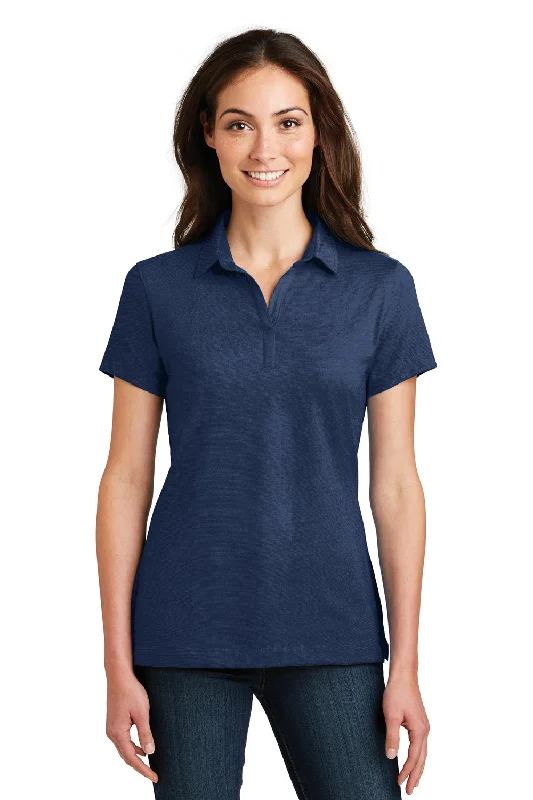 Port Authority Womens Meridian Short Sleeve Polo Shirt - Estate Blue - Closeout Modern Women's Port Authority Womens Meridian Short Sleeve Polo Shirt - Estate Blue - Closeout Modern Women's