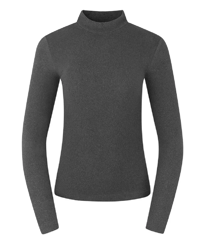 PURE GOLF Olwen Mock neck Winter Top 502 Charcoal Grey Bold Women's Animal Print