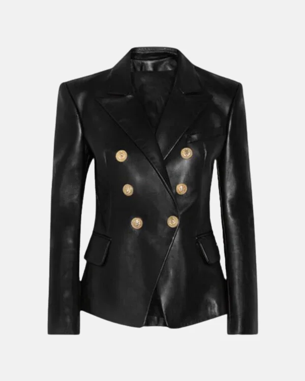 Mayfair Vegan Leather Blazer Feminine Women's Soft 
