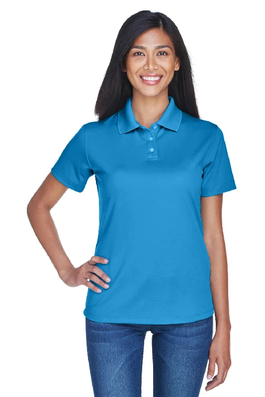 UltraClub Womens Cool & Dry Performance Moisture Wicking Short Sleeve Polo Shirt - Pacific Blue Traditional Women's UltraClub Womens Cool & Dry Performance Moisture Wicking Short Sleeve Polo Shirt - Pacific Blue Traditional Women's