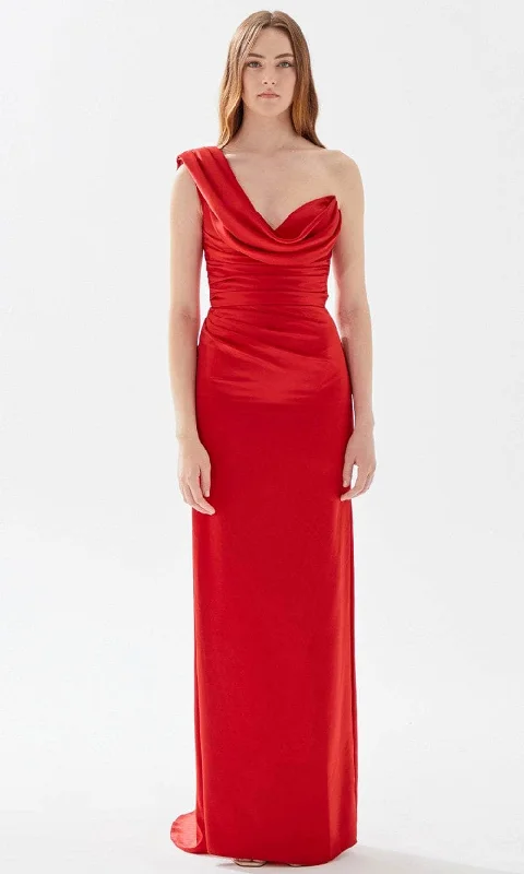 Tarik Ediz 52014 - Draped One Shoulder Prom Dress Business