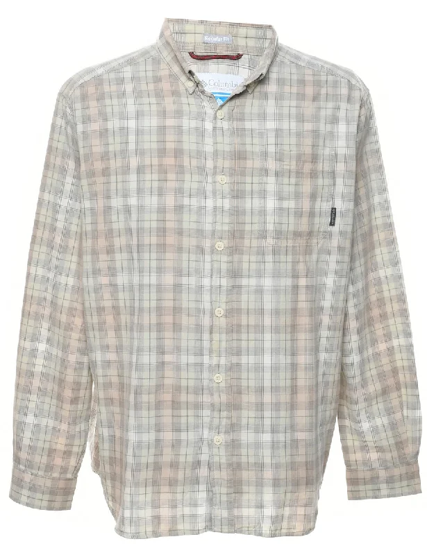 Columbia Checked Shirt - L Hip Women's Retro