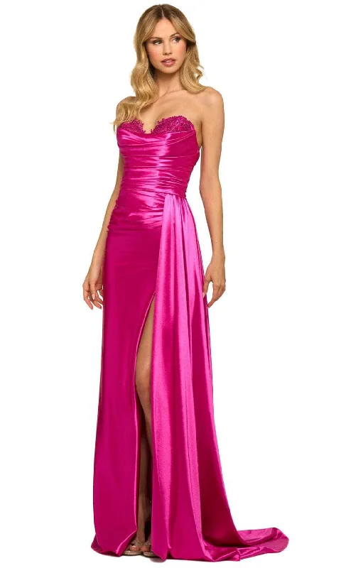 Sherri Hill 55230 - Strapless Ruched Bodice Evening Gown Cashmere