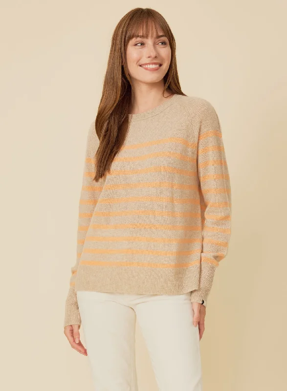 Sloane Cashmere Pullover - Oatmeal Combo