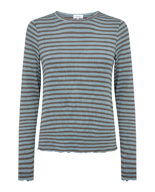 Levete Room Ika Smoked Blue Stripe T-Shirt