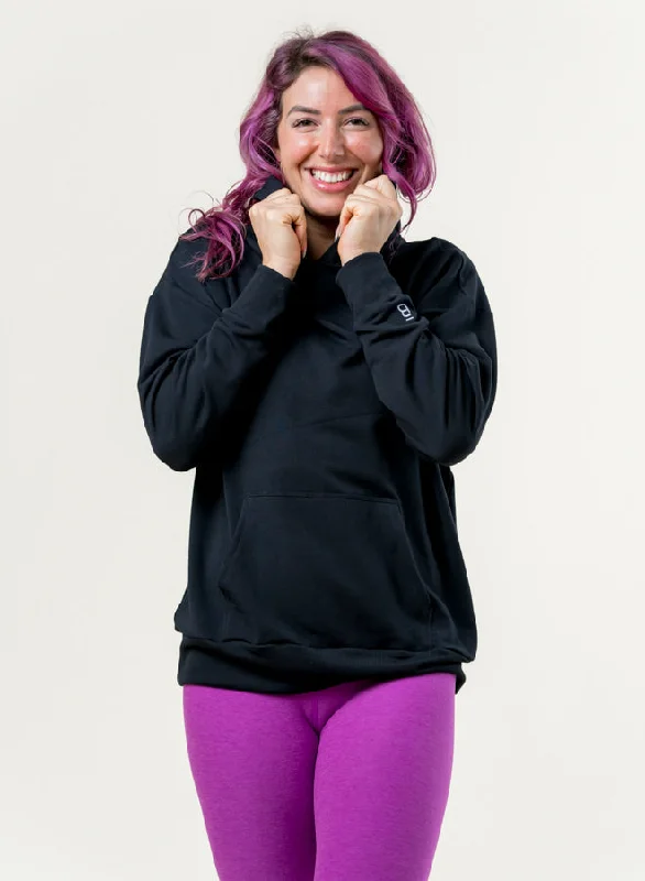 Go Getter Hoodie - Black Practical Women's Quick - dry