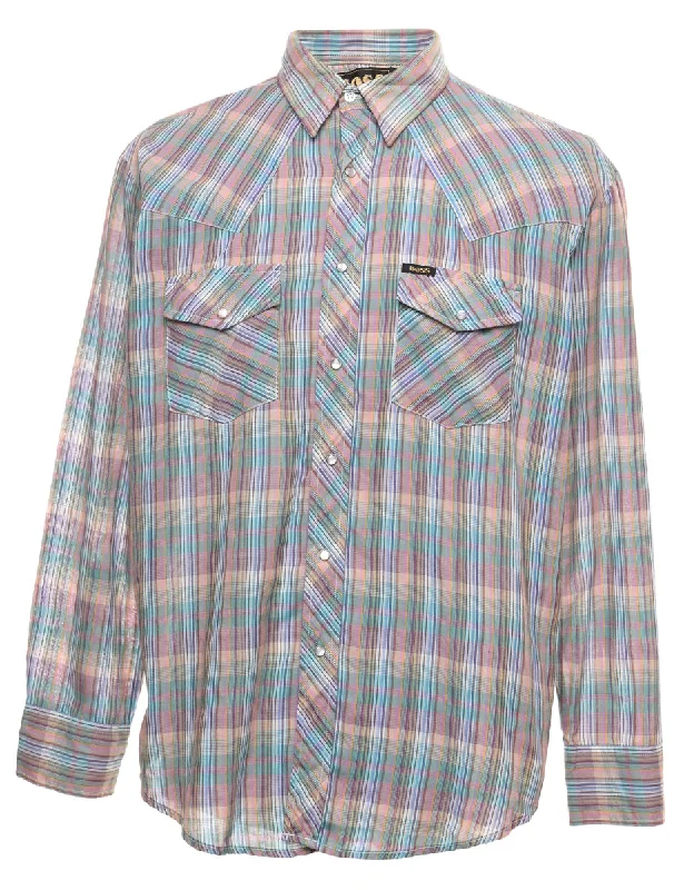 Checked Western Shirt - L Confident Women's Power