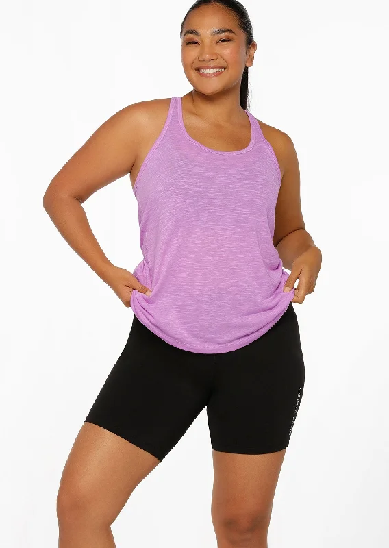 Lorna Jane Slouchy Gym Tank - Lilac Buzz Relaxed Women's Beachy
