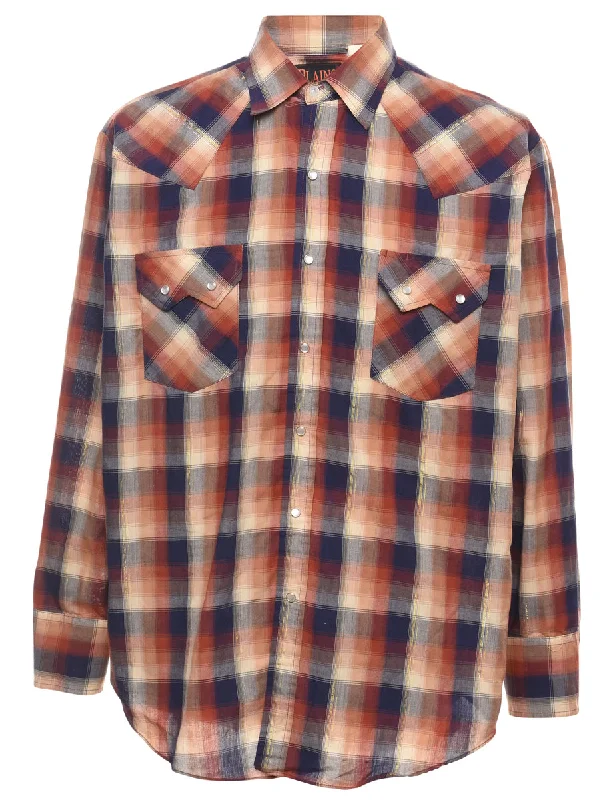 Checked Western Shirt - L Modern Women's 