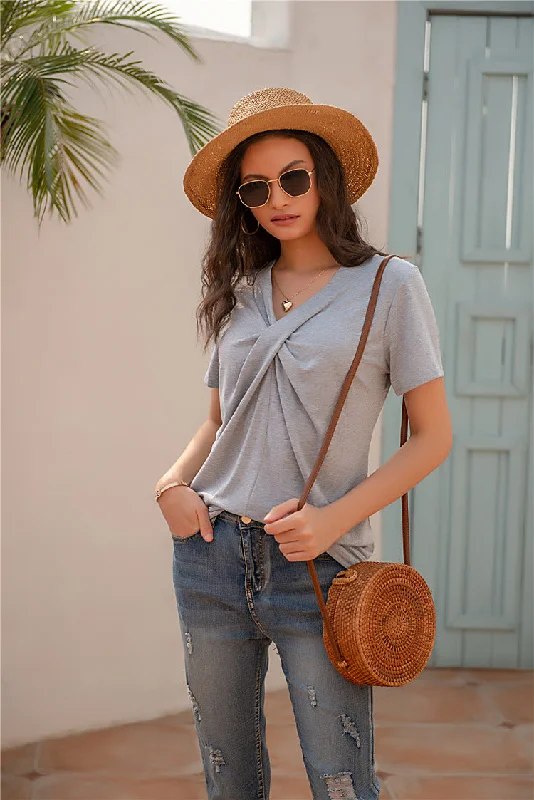 Julia Fashion - Loose Comfortable Women T-Shirts Unique Women's Upcycled