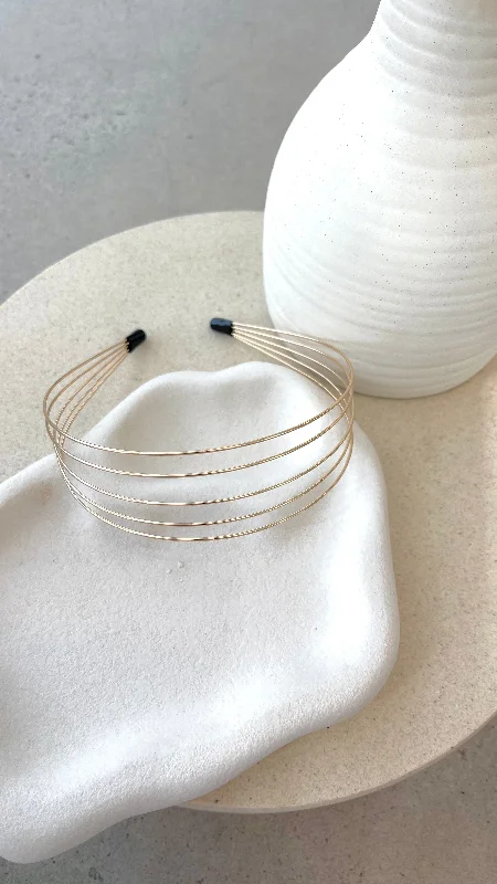 Lillian Headband - Gold Sleek Women's 
