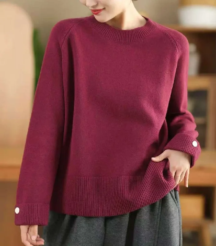 Women Autumn Winter Solid Color Retro Thickened Ribbed Sweater Cozy Women's Sherpa - lined Women Autumn Winter Solid Color Retro Thickened Ribbed Sweater Cozy Women's Sherpa - lined