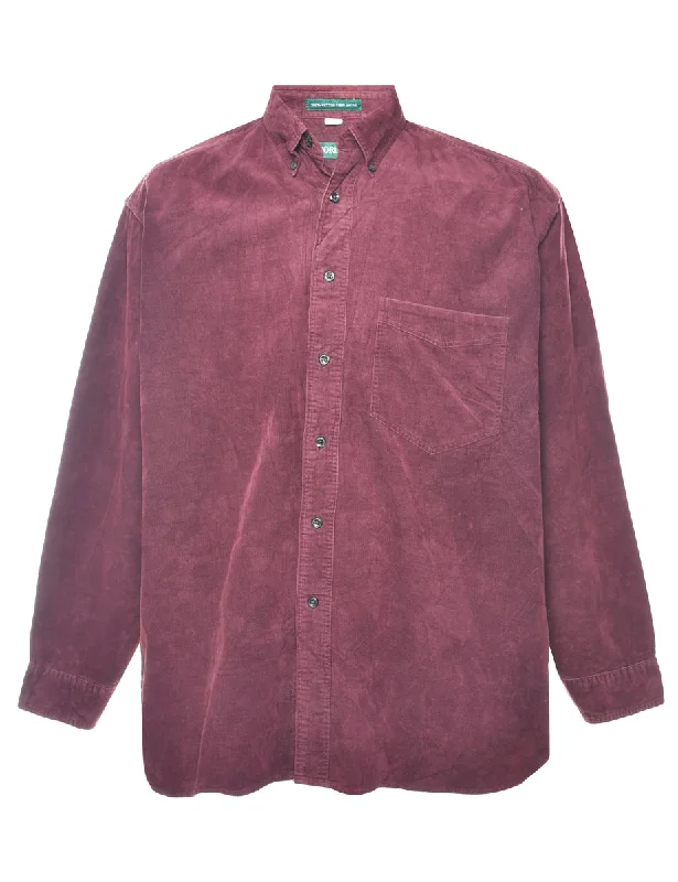 Classic Corduroy Burgundy Shirt - L Adventure
