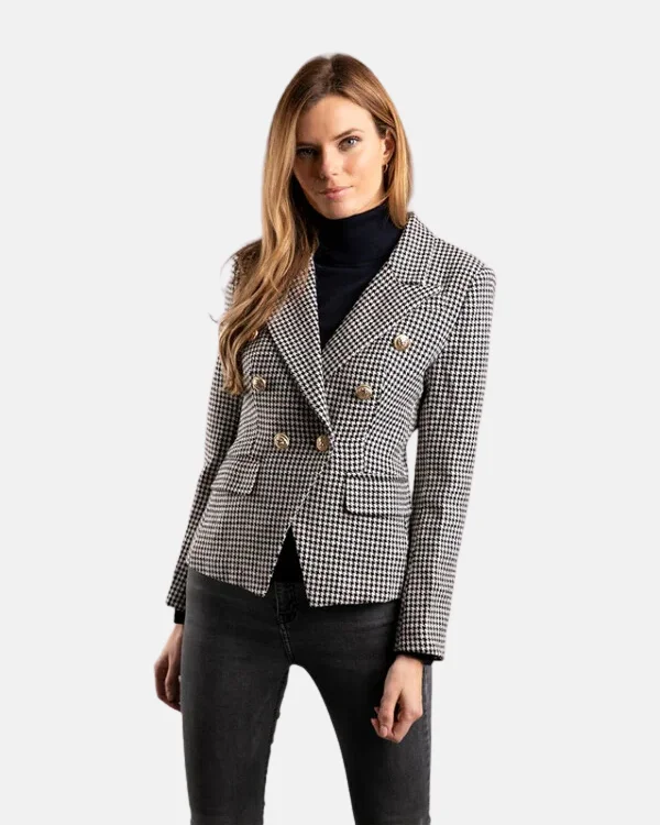 Bolton Houndstooth Blazer Cool Women's Distressed
