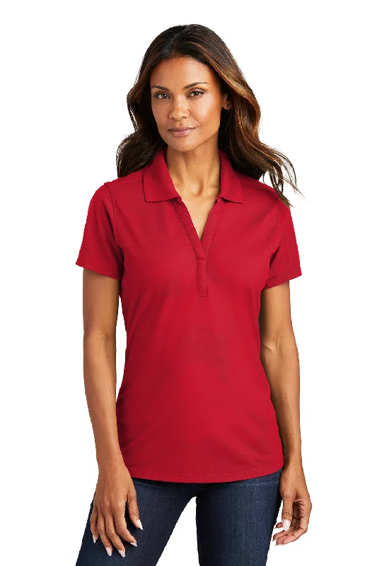 Port Authority Womens EZPerformance Moisture Wicking Short Sleeve Polo Shirt - Apple Red Youthful Women's Pop Port Authority Womens EZPerformance Moisture Wicking Short Sleeve Polo Shirt - Apple Red Youthful Women's Pop