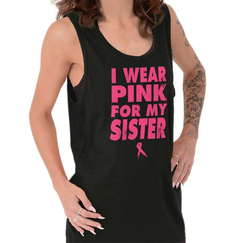 Wear Pink For My Sister Tank Top Country