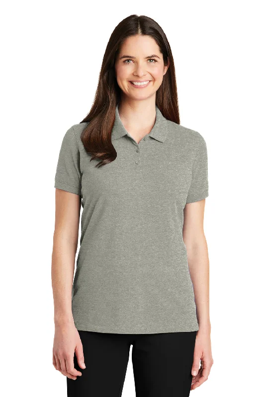 Port Authority Womens Wrinkle Resistant Short Sleeve Polo Shirt - Heather Oxford Grey - Closeout Modern Women's Tech Port Authority Womens Wrinkle Resistant Short Sleeve Polo Shirt - Heather Oxford Grey - Closeout Modern Women's Tech