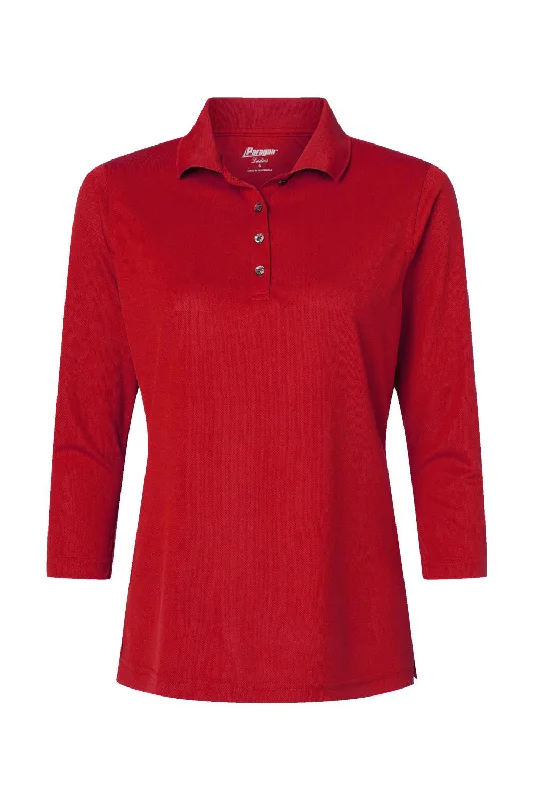 Paragon Womens Lady Palm Moisture Wicking 3/4 Sleeve Polo Shirt - Red Cozy Women's Winter Paragon Womens Lady Palm Moisture Wicking 3/4 Sleeve Polo Shirt - Red Cozy Women's Winter