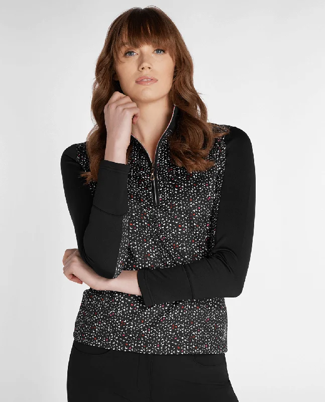 SIZE 10 - GREEN LAMB Khole Printed Zip Top 944 Petal/Black Practical Women's Multi - SIZE 10 - GREEN LAMB Khole Printed Zip Top 944 Petal/Black Practical Women's Multi -