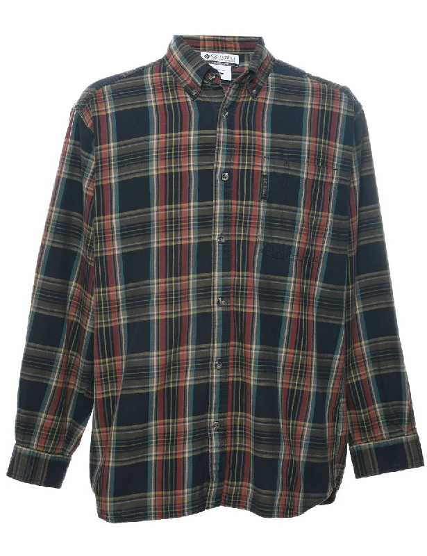 Columbia Checked Shirt - L Dapper Women's Bow - adorned